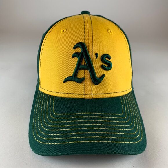 Oakland Athletics MLB Green Gold New Era 9Forty Snapback Adjustable Hat - Picture 2 of 6